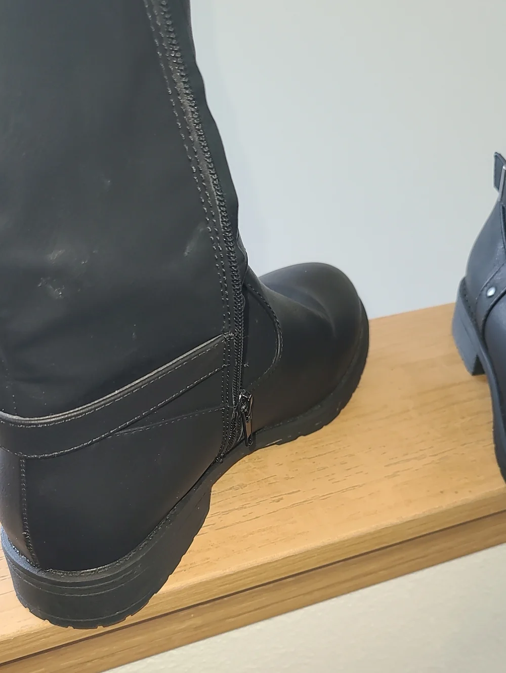 MIA Black Tall Girls' Riding Boots with Side Zip